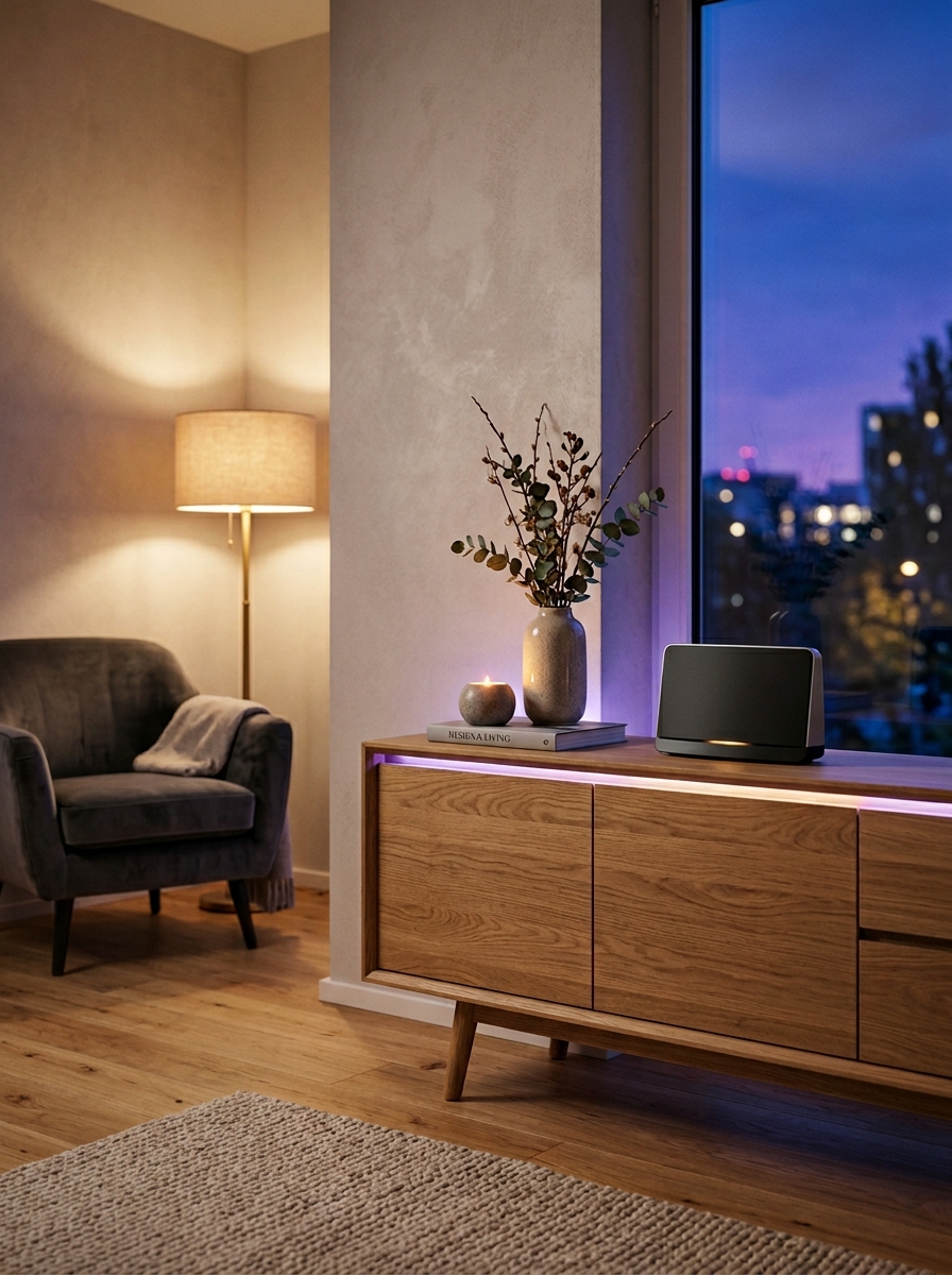 Wohnbereich als Bildfläche für Kabel-Internet zuhause